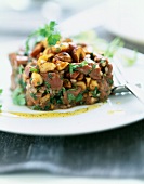 Duck and hazelnut tartare