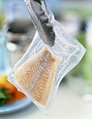 Cooked vacuum-packed haddock fillet
