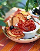 Confit tomatoes on toast