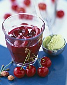 Chilled cherry soup