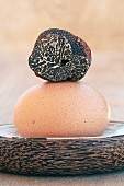 Brumale truffle on an egg