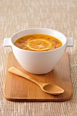 Carrot soup with orange,ginger and cumin