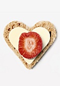 Bread,butter and strawberry heart