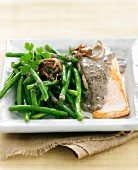 Salmon fillet with creamy olive sauce