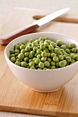 Bowl of raw peas