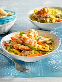 Rice with vegetables and gambas