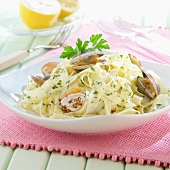 Tagliatelles with littleneck clams