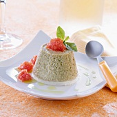 Eegplant mousse with tomatoes