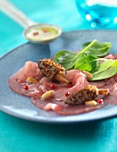 Red tuna Carpaccio with morels