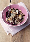 Buckwheat Pilaf with cockles and red onions