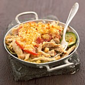 Landes chicken and vegetable savoury crumble