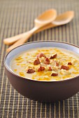 Cauliflower soup with hazelnuts and turmeric