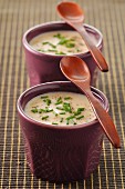 Cream of cauliflower soup with chives