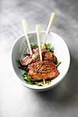 Spicy grilled duck