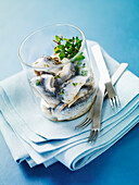 Anchovy salad with thyme and lemon