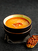 Chickpea  and chorizo soup with cardamom