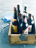 Crate of bottles of beer