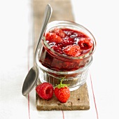 Raspberry and strawberry chutney