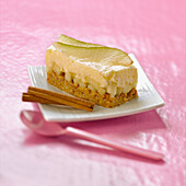 Speculos and pear cheesecake