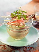 Red mullet brochettes with parsley