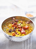 Yellow lentil Dal with carrots