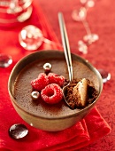 Chocolate and raspberry mousse
