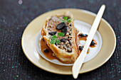 Beef fillet in pastry crust with truffle gravy