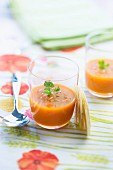 Carrot gaspacho with apples and aniseed