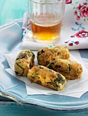 Chickpea, spinach, pine nut and raisin croquettes