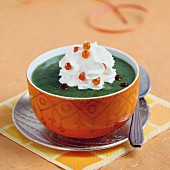 Parsley and salmon roe Cappuccino