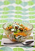 Vegetable tagliatelle salad