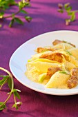 Conchiglioni with traditional mustard sauce and fennel