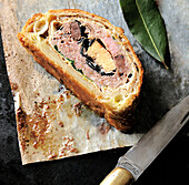 Duck liver pate with morels