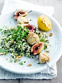 Chicken and fresh fig brochette with Couscous