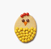 Chick-shaped Easter cookie