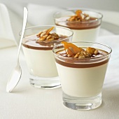 Panna cotta with honey and dried fruit