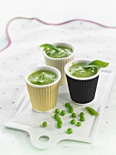 Cold pea and mint soup