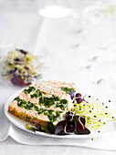 Salmon, scallop and spinach terrine