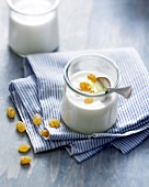 Joghurt mit Honig und Trauben