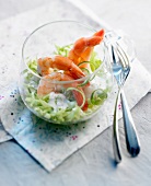 Individual shrimp and dill salad