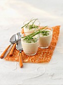 Bacon and herb panna cotta