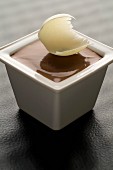 Dark chocolate cream dessert