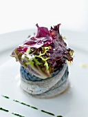 Rollmops with mixed lettuce salad