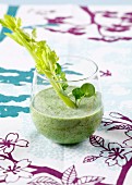Cucumber, celery and watercress milk shake