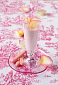 Rose water and strawberry milk shake