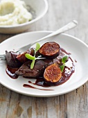 Stag steak with figs