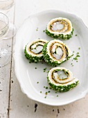 Asparagus,cheese and ham sliced roll