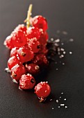 Bunch of crystallized redcurrants