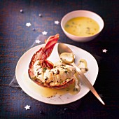Spiny lobster with tarragon butter sauce