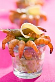 Brown prawns with salty butter
